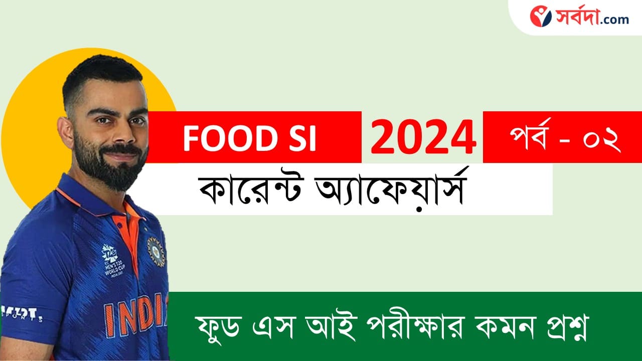 Important Current Affairs For Food SI 2024